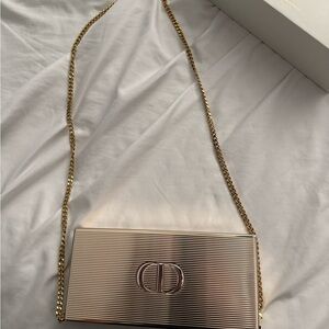 Dior Metallic Gold Clutch with Chain